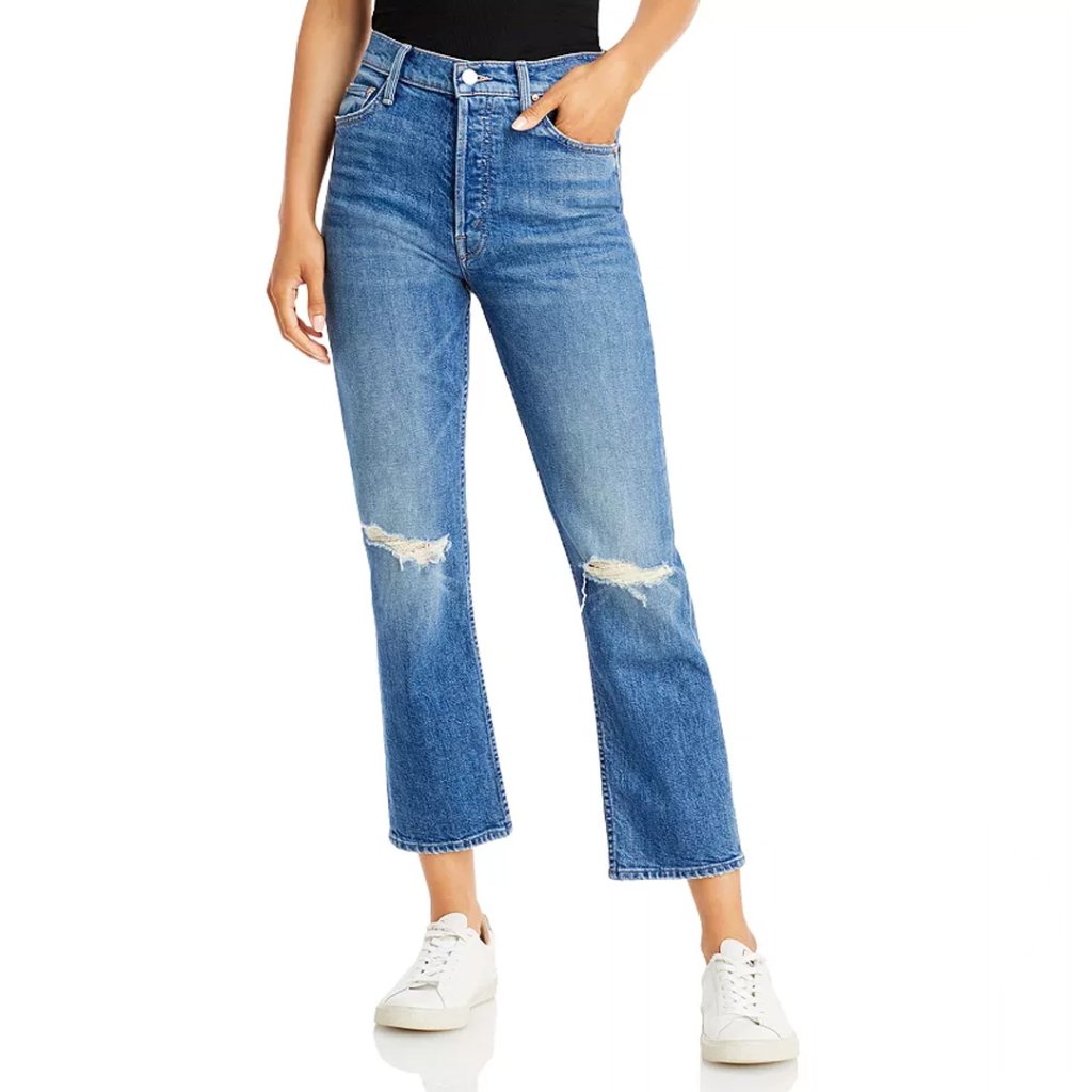 Mother The Tomcat Distressed Crop Jeans In Playing With Scissors 27